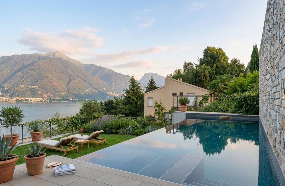 Elegant Apartment with Panoramic Terrace, Shared Swimming Pool with Lake Como Views, Furnishings Included — 3
