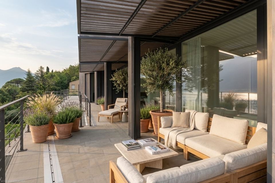 Elegant Apartment with Panoramic Terrace, Shared Swimming Pool with Lake Como Views, Furnishings Included — 7