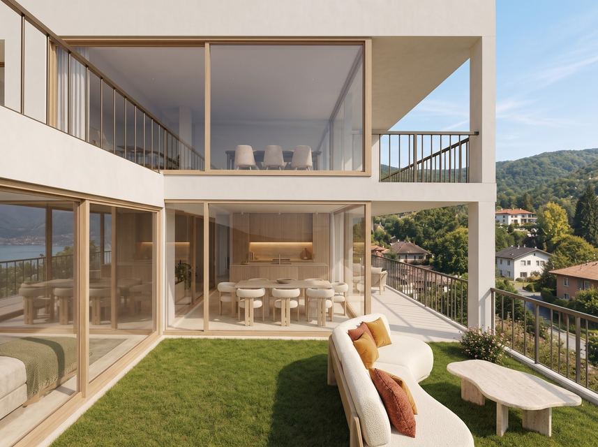 4,5 комнатная квартира с крытой террасой и частным садом — Residenza Oleandro, Pura — 2