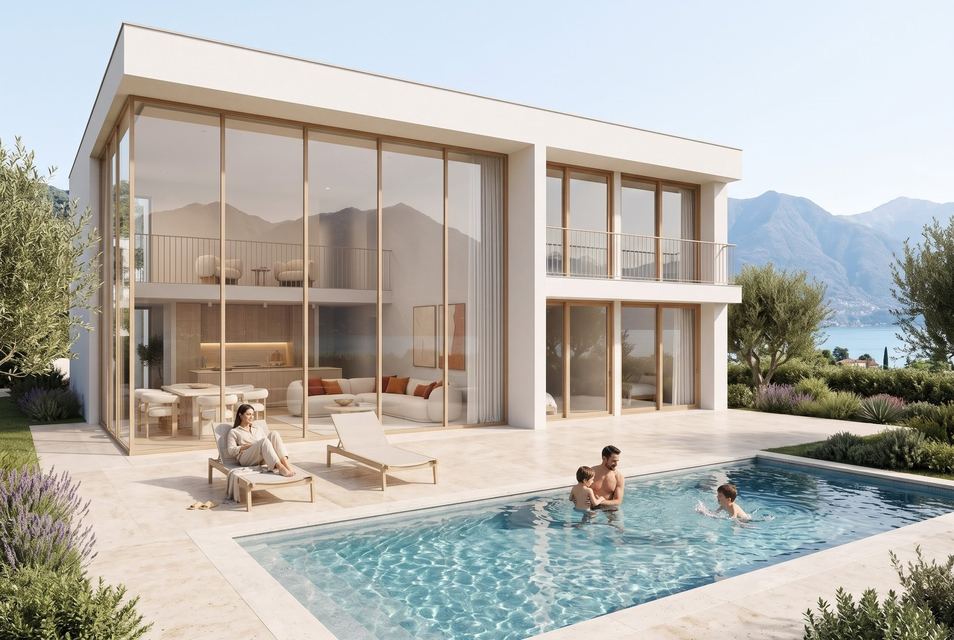 Contemporary detached villa with private swimming pool — Residenza Oleandro, Pura — 1